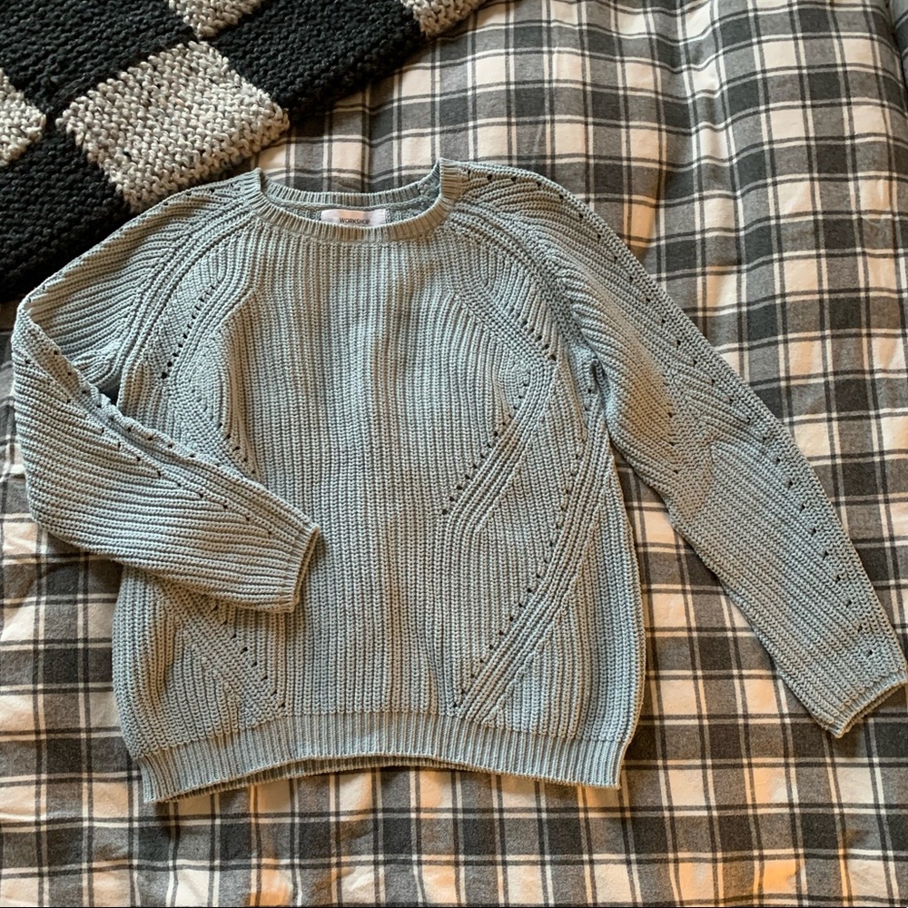 Light blue knit sweater